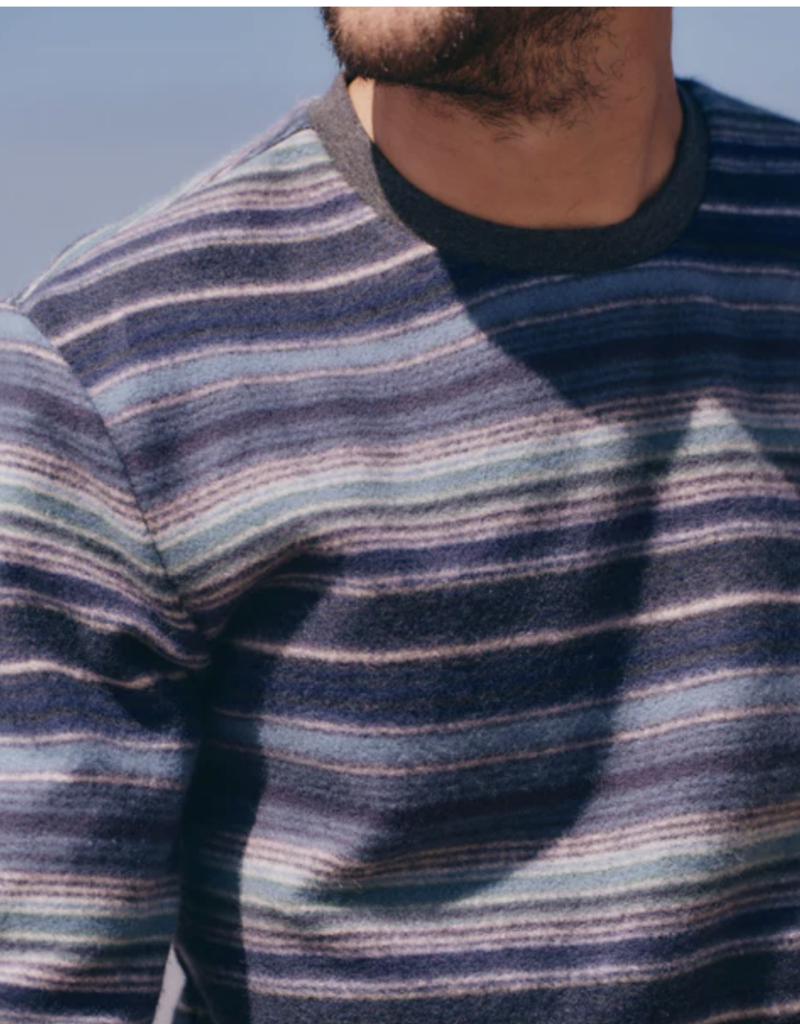 Marine Layer Fleece Out Stripe Crewneck