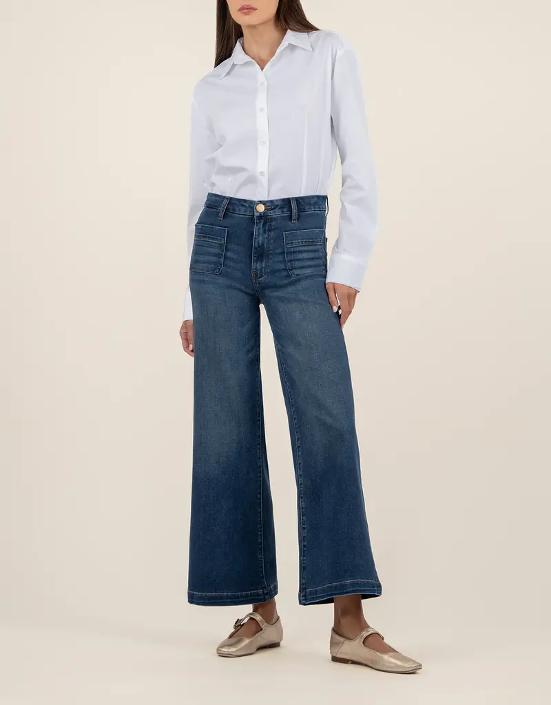 Kut from the Kloth Meg High Rise Wide Leg W Patch Pkts