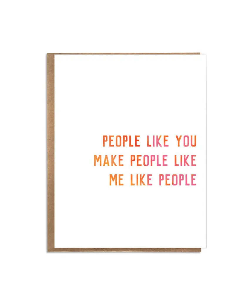 A Zillion Dollars People Like You Make People Like Me Like People