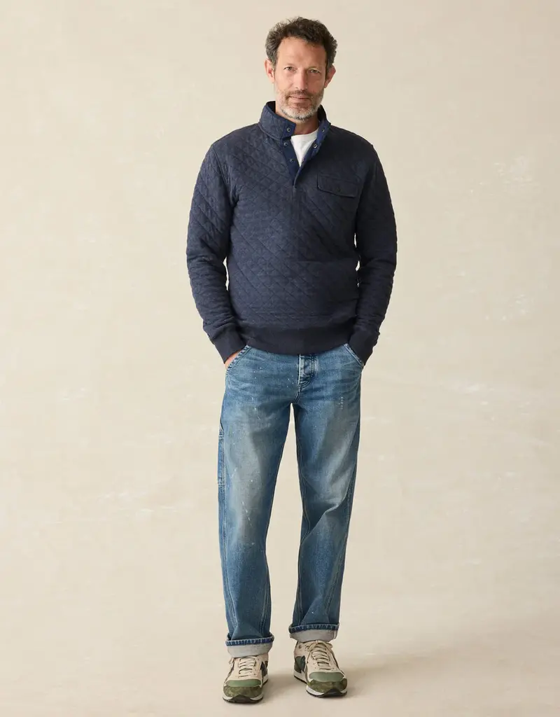 Faherty Epic Quilted Fleece Pullover