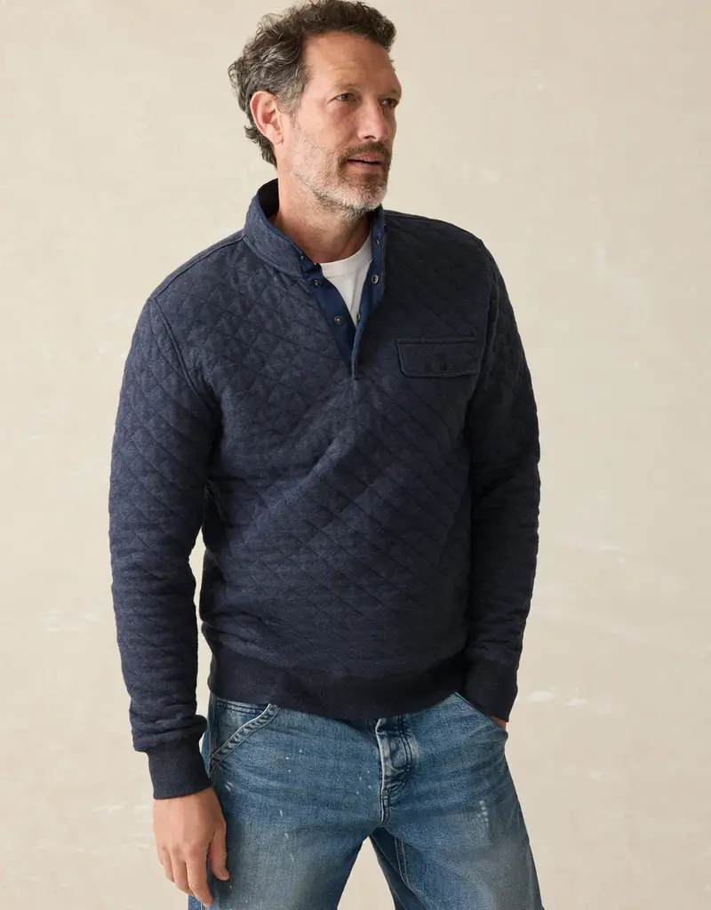 Faherty Epic Quilted Fleece Pullover