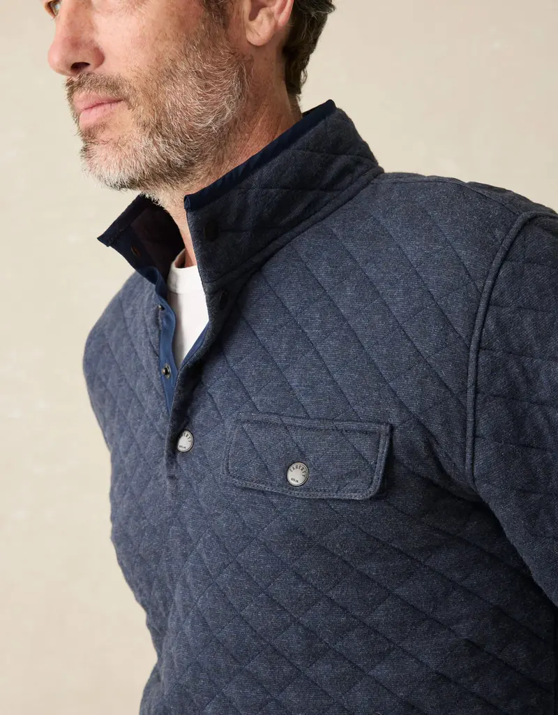 Faherty Epic Quilted Fleece Pullover