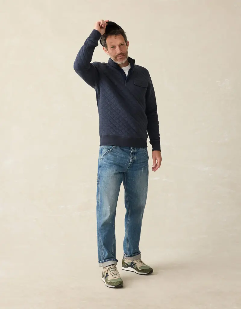 Faherty Epic Quilted Fleece Pullover