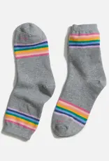 Marine Layer Hi-Ankle Crew Sock Grey Heather
