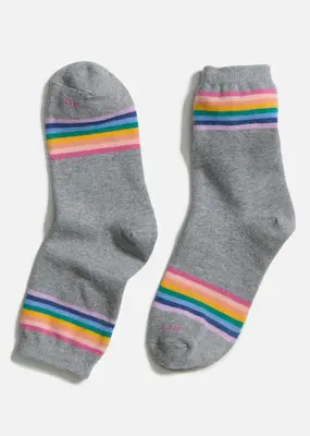 Marine Layer Hi-Ankle Crew Sock Grey Heather