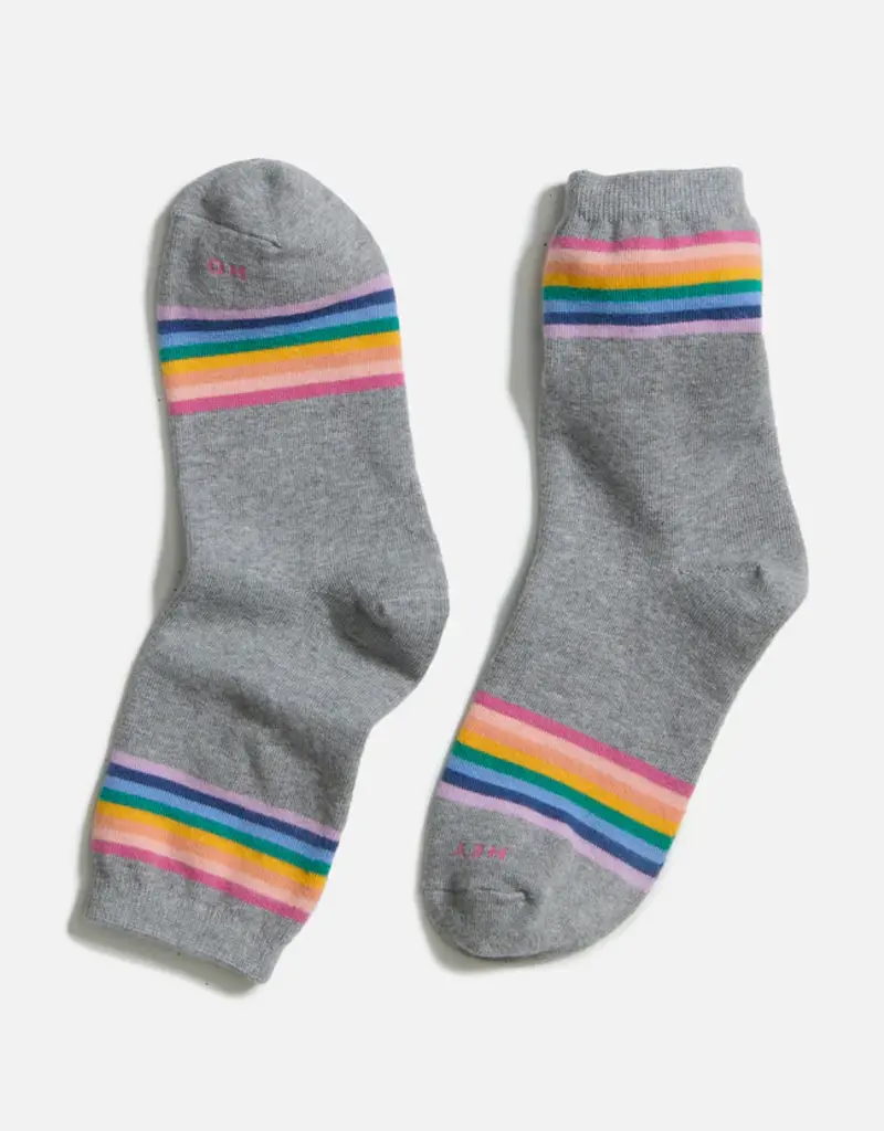Marine Layer Hi-Ankle Crew Sock Grey Heather