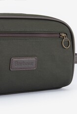Barbour Olive Wax Washbag