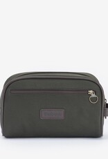 Barbour Olive Wax Washbag