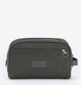 Barbour Olive Wax Washbag