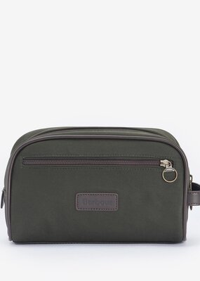 Barbour Olive Wax Washbag