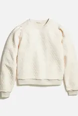 Marine Layer W's Corbet Quilted Puff Sleeve Crewneck