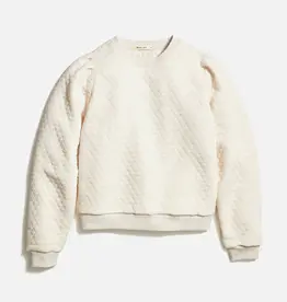 Marine Layer W's Corbet Quilted Puff Sleeve Crewneck