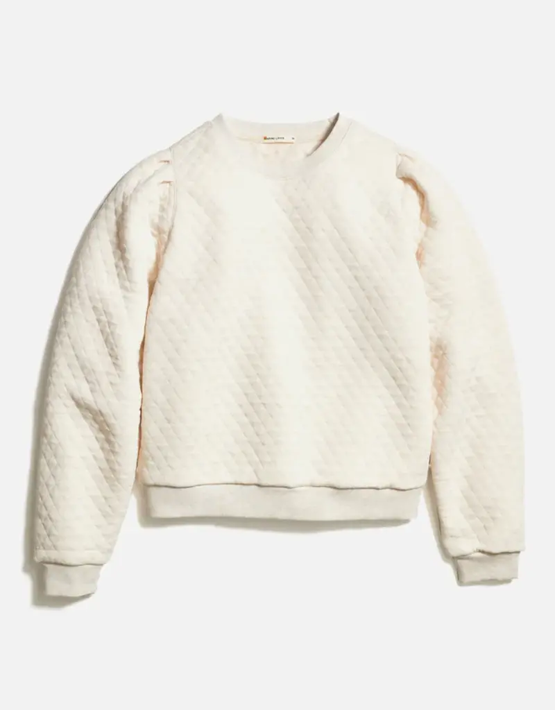 Marine Layer W's Corbet Quilted Puff Sleeve Crewneck