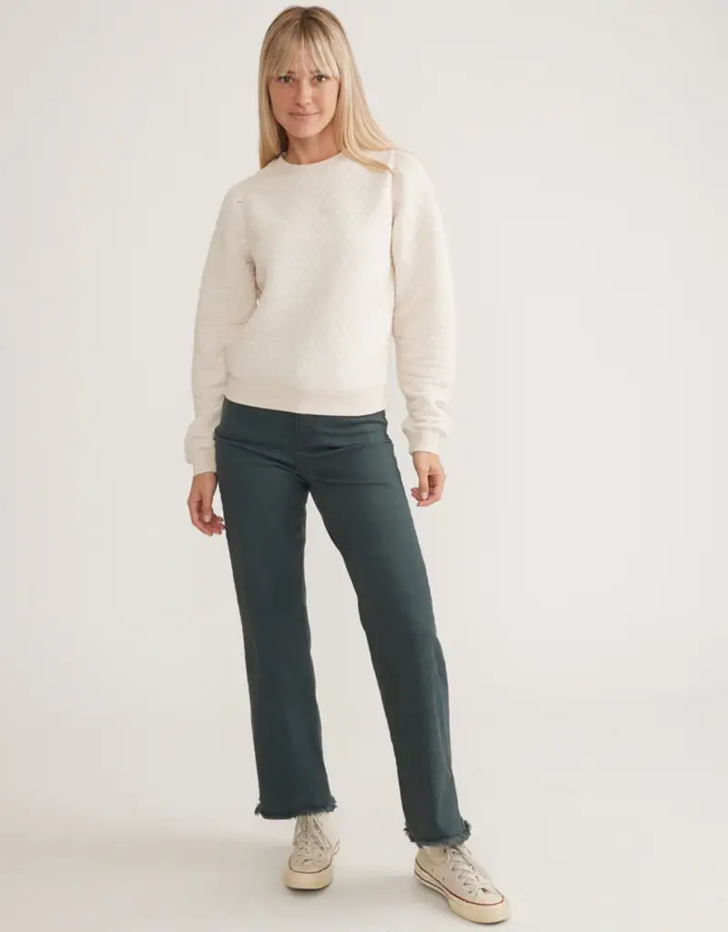 Marine Layer W's Corbet Quilted Puff Sleeve Crewneck