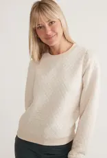 Marine Layer W's Corbet Quilted Puff Sleeve Crewneck