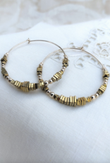 Pliers and String Tessera Hoop M-14K Gold Fill