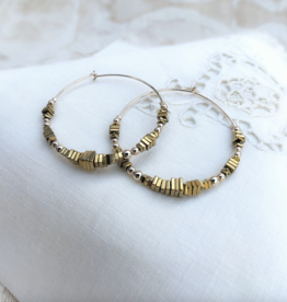 Pliers and String Tessera Hoop M-14K Gold Fill