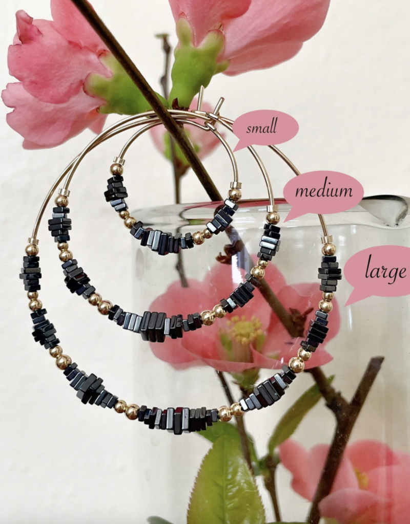 Pliers and String Tessera Hoop M-14K Gold Fill