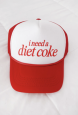 Maddon and Co I Need A Diet Coke Trucker Hat- Red & White