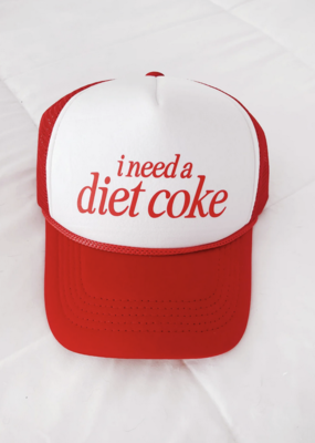 Maddon and Co I Need A Diet Coke Trucker Hat- Red & White
