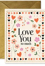 Ginger P. Designs Mosaic Floral Love You Greeting Card