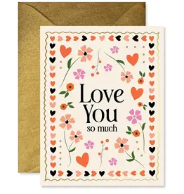 Ginger P. Designs Mosaic Floral Love You Greeting Card