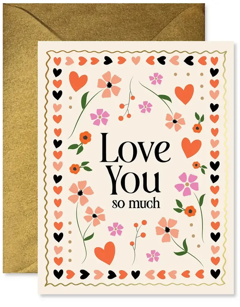 Ginger P. Designs Mosaic Floral Love You Greeting Card