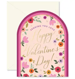 Ginger P. Designs Valentine's Day Floral Arch Greeting Card
