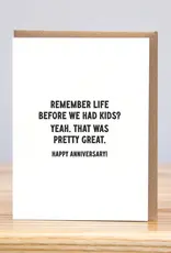 Huckleberry Letter Press Before Kids Anniversary Card