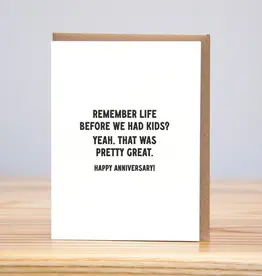 Huckleberry Letter Press Before Kids Anniversary Card