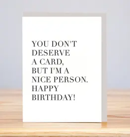 Huckleberry Letter Press Nice Person Card