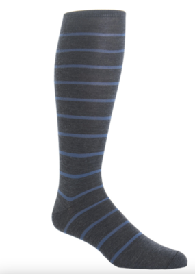 Dapper Classics Charcoal with Bay Blue stripe