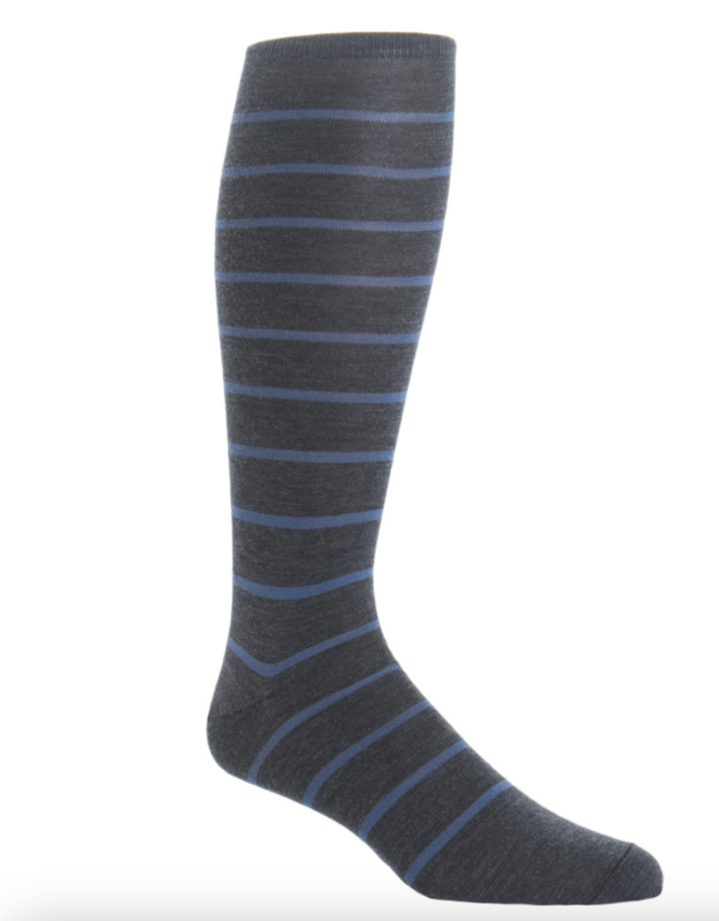 Dapper Classics Charcoal with Bay Blue stripe