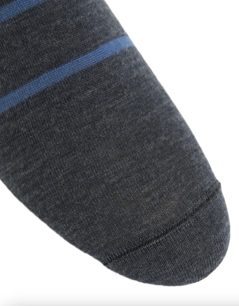 Dapper Classics Charcoal with Bay Blue stripe