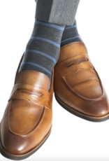Dapper Classics Charcoal with Bay Blue stripe