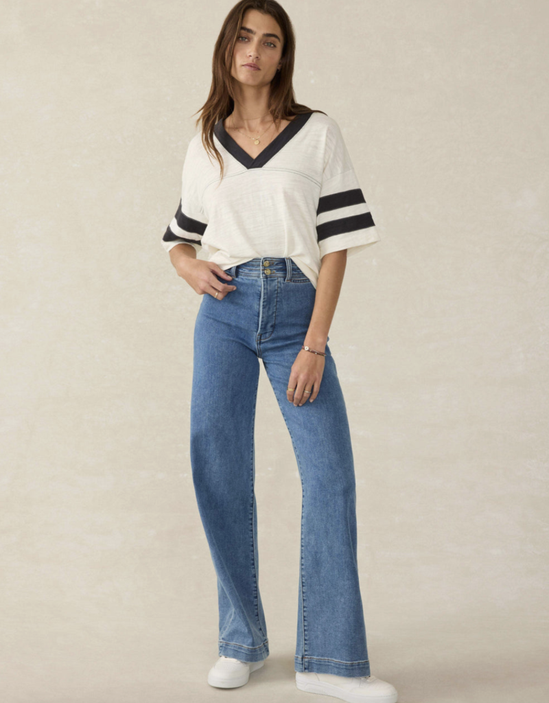 Faherty Sunwashed Slub Varsity Tee