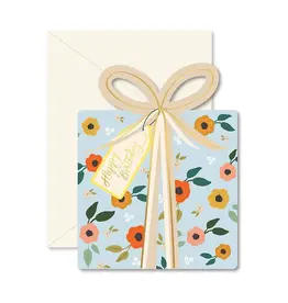 Ginger P. Designs Blue Gift Shape B Day Card