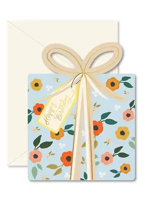 Ginger P. Designs Blue Gift Shape B Day Card