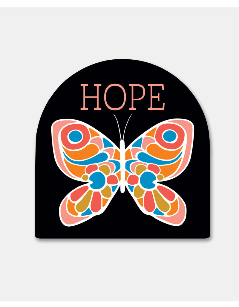 Rock Scissor Paper Hope Butterfly Sticker