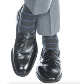 Dapper Classics Charcoal With Bay Blue Stripe