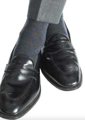 Dapper Classics Charcoal With Cobalt Dot
