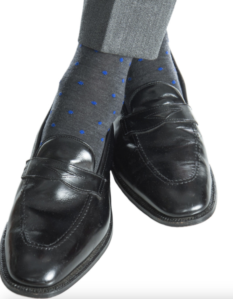Dapper Classics Charcoal With Cobalt Dot