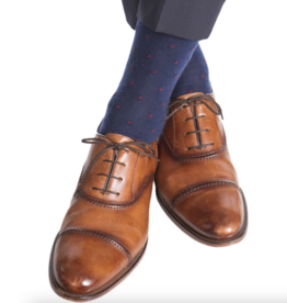 Dapper Classics Dress Navy with Burgundy Dot