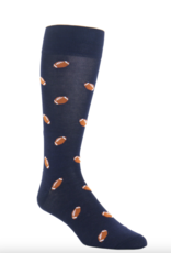 Dapper Classics Classic Navy with Burnt Orange Football Sock