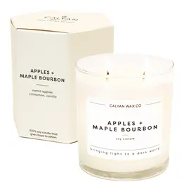 Calyan Wax Co. Double Wick Candle Apple/Maple Bourbon
