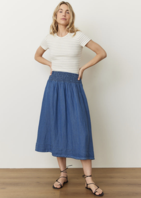 Marine Layer Bea Chambray Midi Skirt