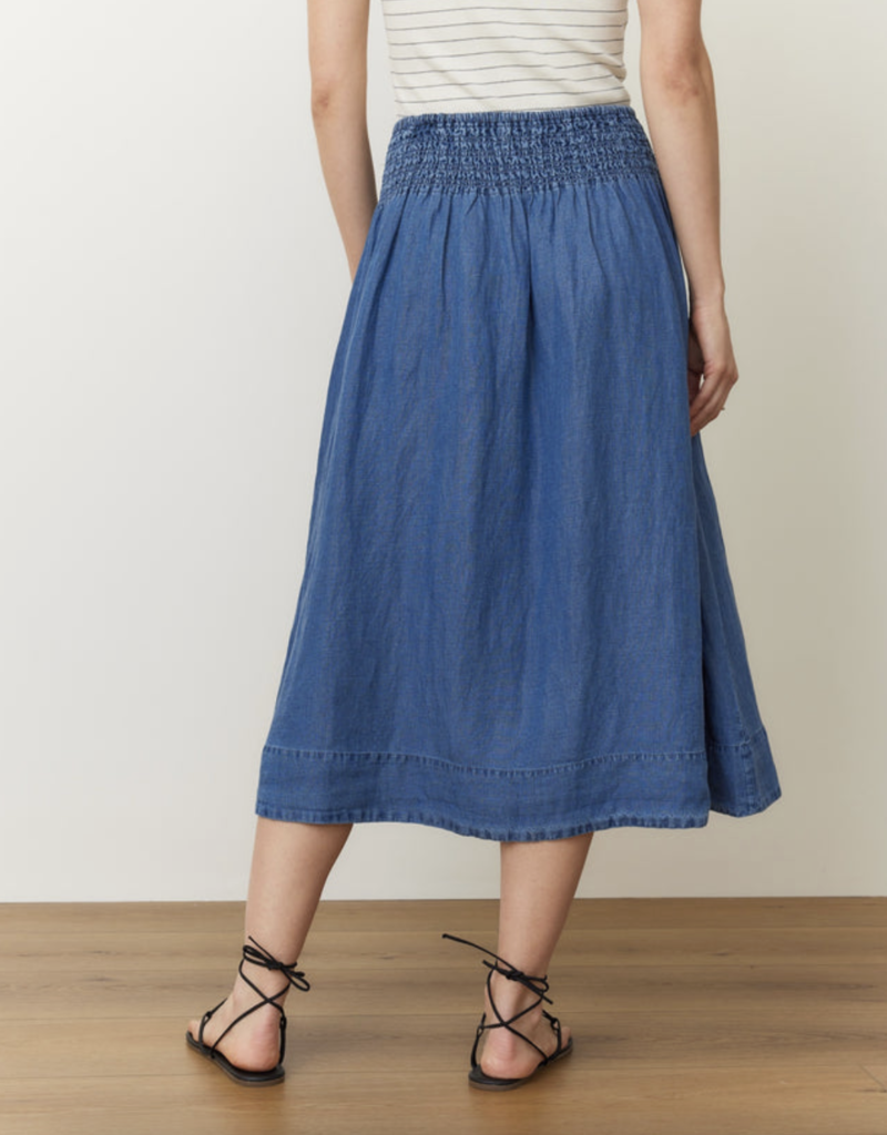 Marine Layer Bea Chambray Midi Skirt