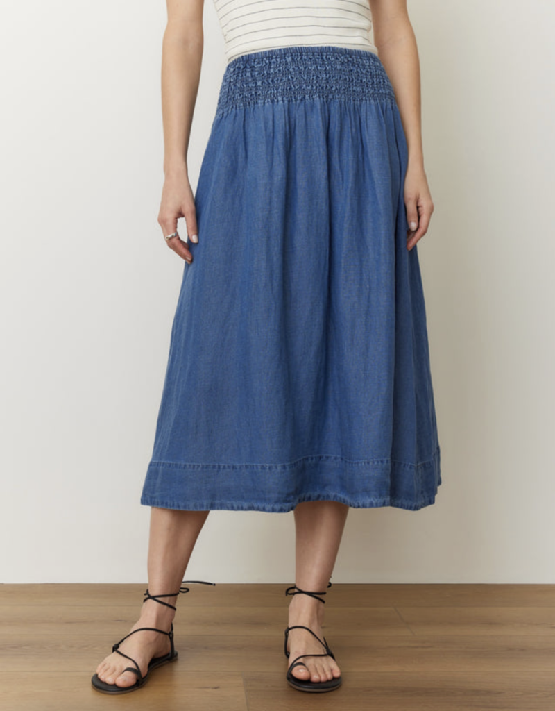 Marine Layer Bea Chambray Midi Skirt