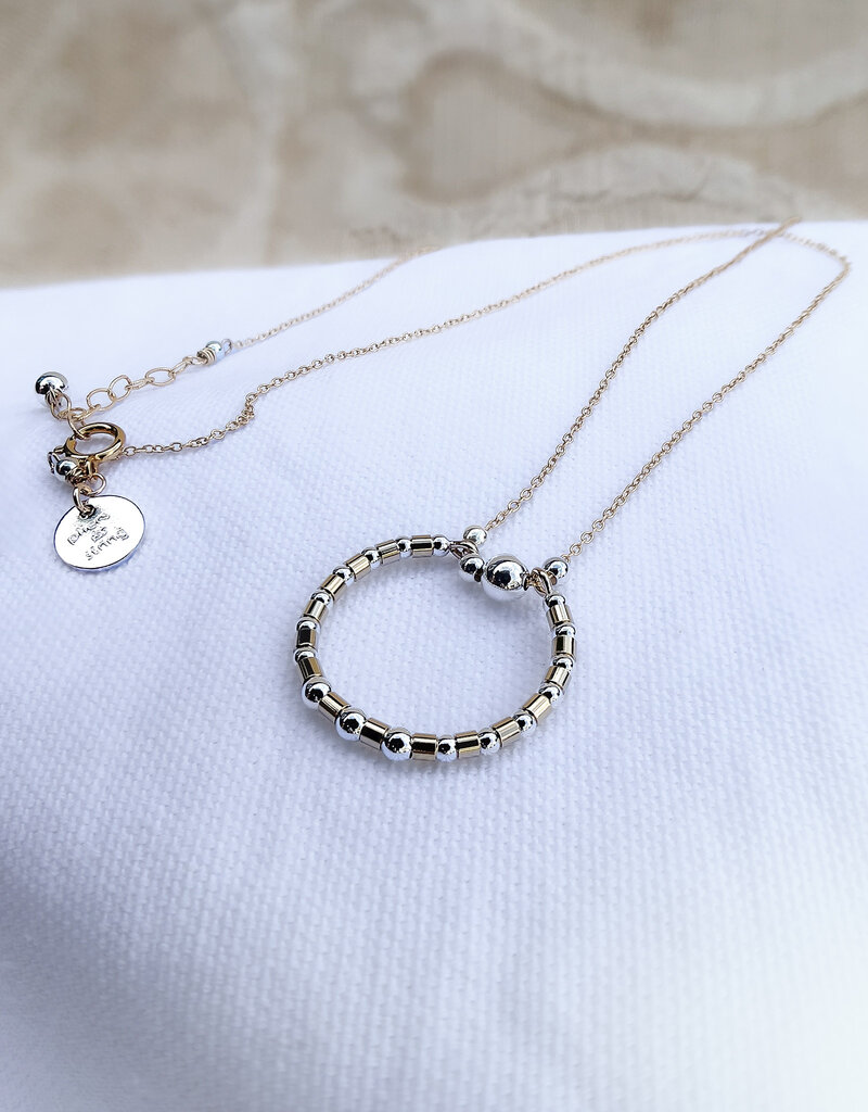 Pliers and String Harmony Circle Necklace, Sterling