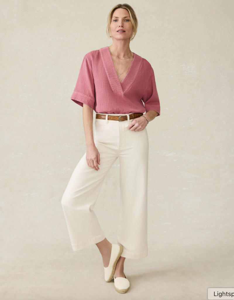 Faherty Dune Cotton Gauze Popover